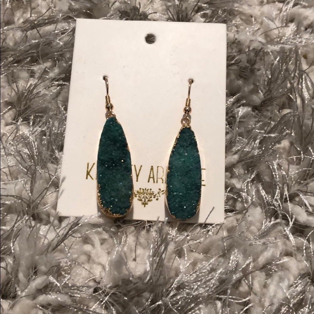 Kinsley Armelle jade drop earrings